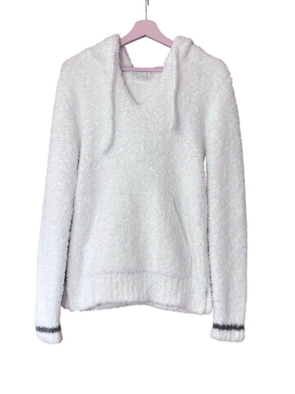 Barefoot Dreams CozyChic Pullover Hoodie baha lounge white sweater pocket